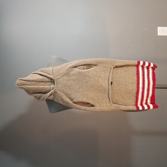 Chilly Dog 100% wool coat with adorable hood with ears Hand Knit - Picture 3 of 10